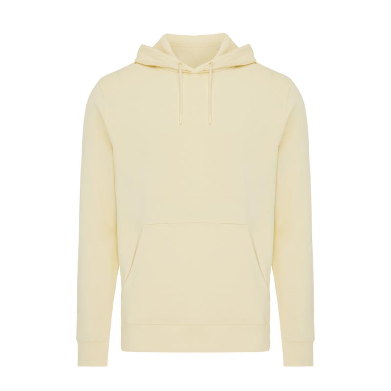 Ľahká mikina s kapucňou IQONIQ Rila z recykl. bavlny cream yellow XXS