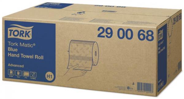 Papierové utierky, v kotúči, H1 systém, 2-vrstvové, 150 m, TORK "Matic®", modrá 1