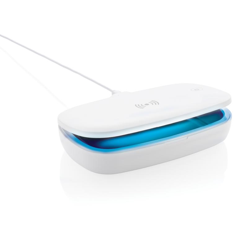 UV-C sterilizačný box s bezdrôtovým nabíjaním 5W biela 13