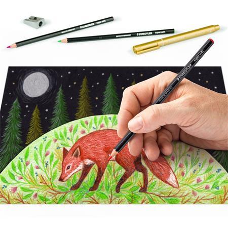 Farebné ceruzky, šesťhranné, STAEDTLER "Design Journey Black and White", 12 rôznych farieb 3