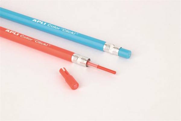 Farebné mechanické ceruzky, sada, APLI "Color Click", 12 farieb 2