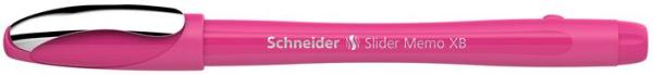 Guľôčkové pero, 0,7 mm, s vrchnákom, SCHNEIDER "Slider Memo XB", ružová 2