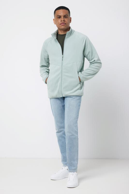 Micro fleece bunda na zips IQONIQ Talung z rec. polyesteru Iceberg green XL 11