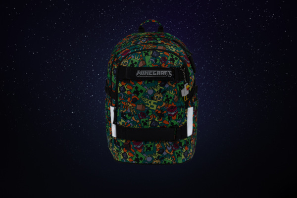 BAAGL SADA 5 Skate Minecraft Chaos: batoh, peračník, vrecko, ľadvinka, obal na notebook 5