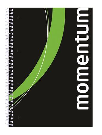 Špirálový zošit, A4, čistý, 90 listov, perforovaný, dierkovaný, VICTORIA, "Momentum" 1