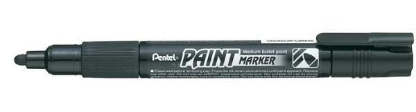 Lakový popisovač, 2 mm, kužeľový hrot, PENTEL "MMP20", čierna 1