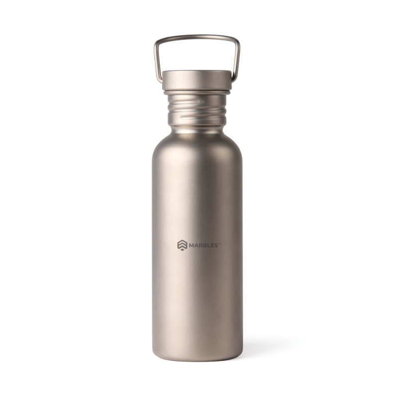 Nordic Drift Trail Ultra Ľahká Titánová Fľaša na vodu 600 ml strieborná 8