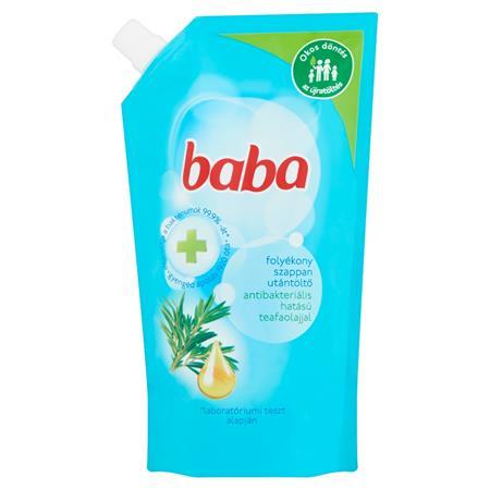 Tekuté mydlo, náhradná náplň, 0,5 l, BABA, s čajovníkom 1