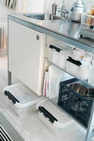 Úložný box, plastový, 8 l, čierne úchytky, SMARTSTORE "Classic 10", priehľadný 5