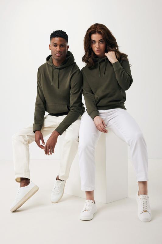 Ľahká mikina s kapucňou IQONIQ Rila z recykl. bavlny khaki XS 4