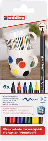 Popisovač na porcelán, sada, EDDING  "4200 Family color", 6 rôznych farieb 1