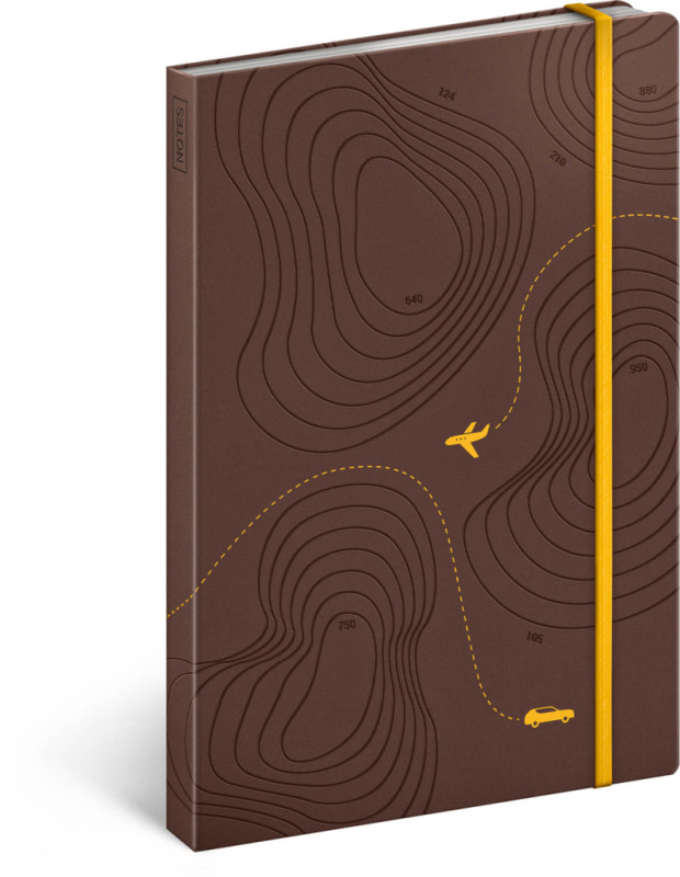 NOTIQUE Cestovateľský notes, linajkovaný, 13 x 21 cm
