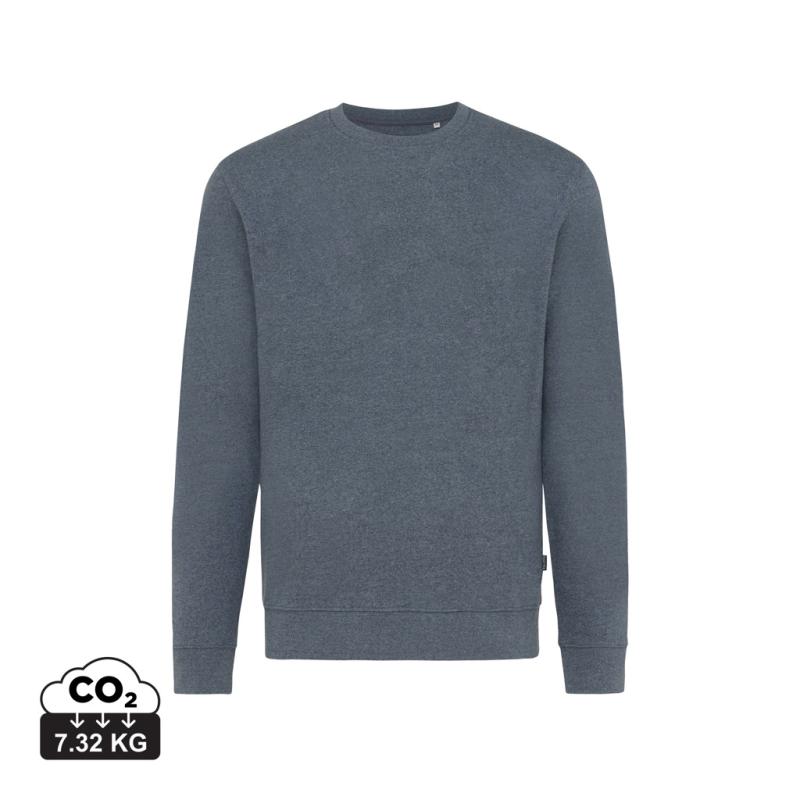 Nefarbená mikina IQONIQ Denali z recykl. bavlny heather navy XXXL