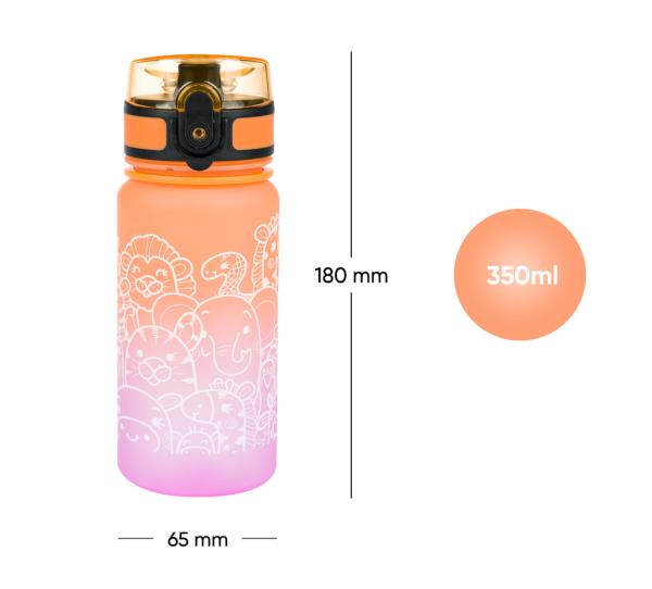 BAAGL Tritanová fľaša na nápoje Gradient Zvieratá 350 ml 6