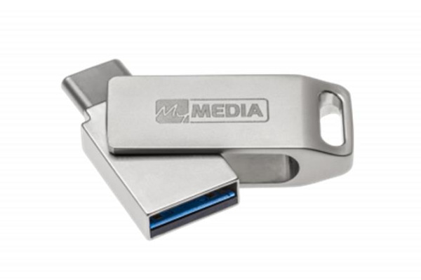 USB kľúč, 128GB, USB 3.2 Gen1+ USB-C, hliníkový kryt, MYMEDIA "Dual" (by VERBATIM) 3