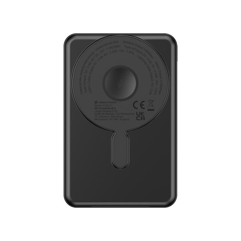 Magnetická powerbanka Urban Vitamín Delano 5v1 10000mAh 20W čierna 14