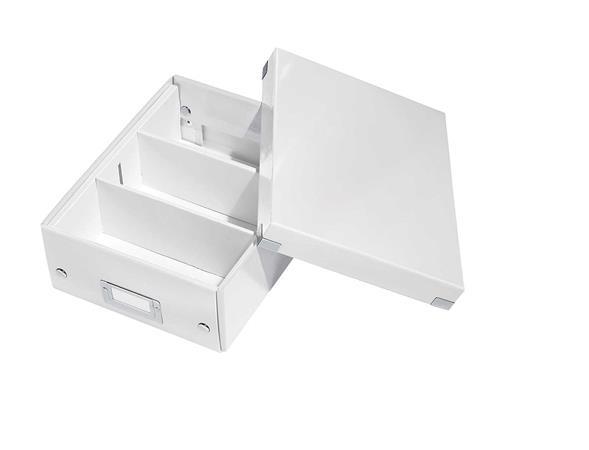 Odkladacia škatuľa, organizačná, laminovaný kartón, veľkosť: S, LEITZ "Click&Store", biela 3