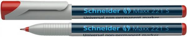 Popisovač, OHP, 0,4 mm, SCHNEIDER "Maxx 221 S", červený