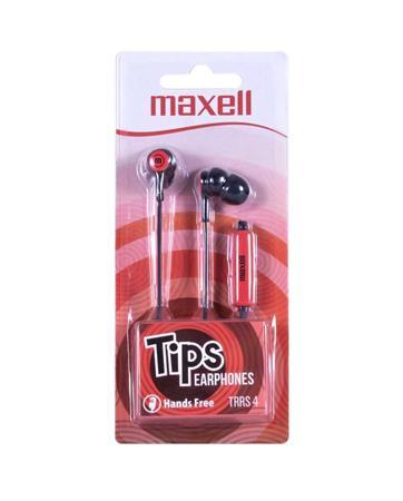 Slúchadlá, s mikrofónom, MAXELL "Tips", červená-čierna 4