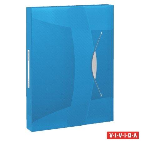 Doska s gumičkou, 40 mm, PP, A4, ESSELTE "Vivida Jumbo", Vivida modrá 1