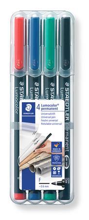Permanentný popisovač, sada, OHP, 0,6 mm, STAEDTLER "318 F", 4 rôzne farby 1