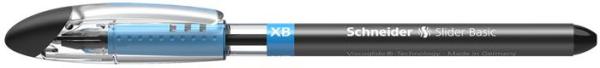 Guľôčkové pero, 0,7 mm, s vrchnákom, SCHNEIDER "Slider XB", čierne 1
