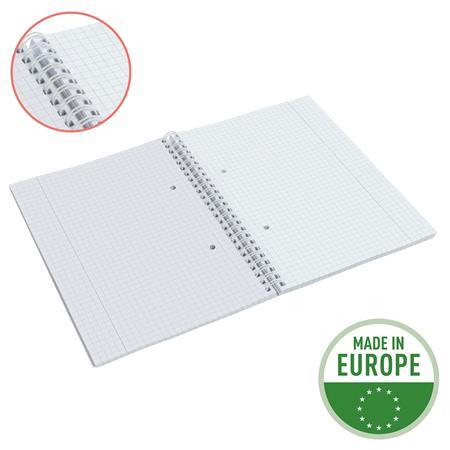 Špirálový zošit, A5, štvorčekový, 80 listov, ESSELTE  "Colour`Breeze", koralová 4
