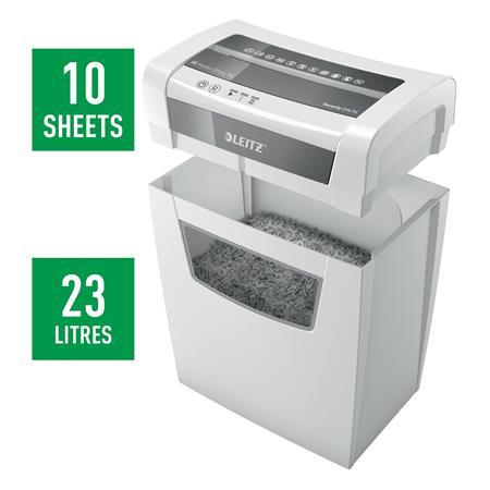 Skartovací stroj, konfety, 10 listov, LEITZ  "IQ Home Office" 6