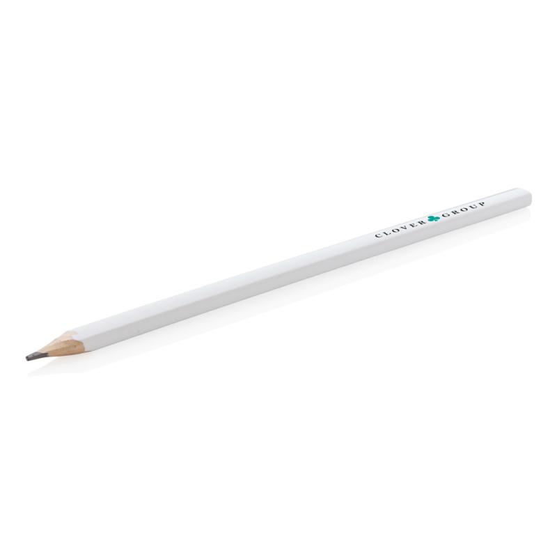 25 cm drevená tesárska ceruzka biela 4