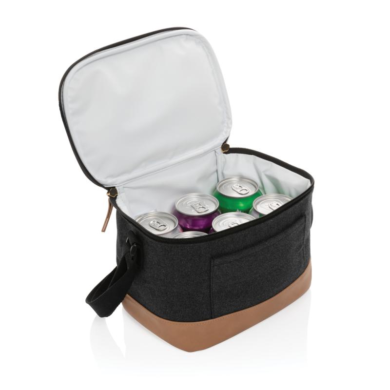 Malá chladiaca taška Impact z 16 oz. recykl. canvas AWARE™ čierna 2