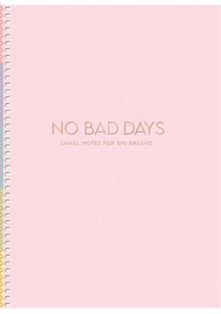 Špirálový zošit, B5, štvorčekový, 80 listov, tvrdá obálka, SHKOLYARYK "No bad days", mix 4