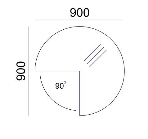 Prídavný stôl, 270°, sivá kovová noha, priemer: 90 cm, MAYAH"Freedom SV-44", jaseň 3