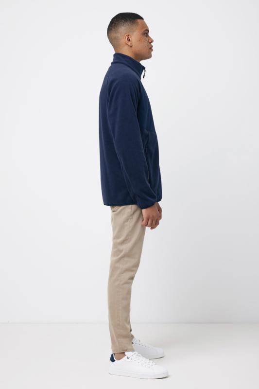 Micro fleece bunda na zips IQONIQ Talung z rec. polyesteru námornícka modrá XXL 9