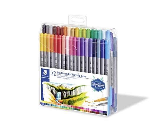 Fixky, sada, 0,8/3,0 mm, obojstranné, STAEDTLER "Design Journey", 72 rôznych farieb 2