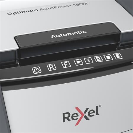 Skartovací stroj, mikrokonfety, 150 listov, REXEL "Optimum AutoFeed+ 150M" 2