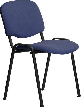 . Konferenčná stolička, čalúnená, čierna kovová konštrukcia, „Felicia”, modrá 1