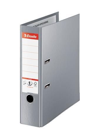 Pákový šanón, 80 mm, A4, PP/PP, s ochranným spodným kovaním, ESSELTE "Standard Plus", sivý 1