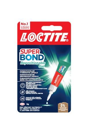 Sekundové lepidlo, gél, 3 g, HENKEL "Loctite Super Bond Repositionable Gel" 1