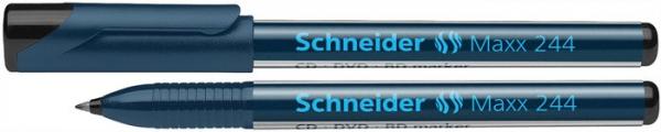 Permanentný popisovač na CD/DVD, 0,7 mm, SCHNEIDER "244", čierny 1