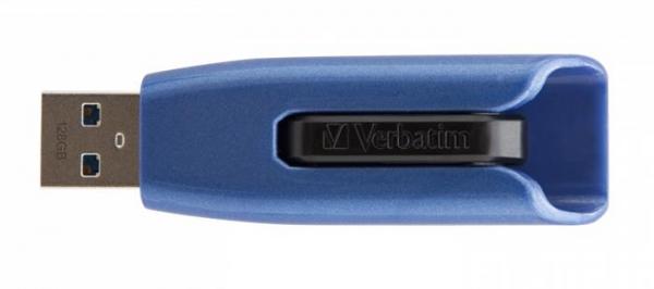 USB kľúč, 128GB, USB 3.0, 175/80 MB/sec, VERBATIM "V3 MAX", modrý-čierny 2