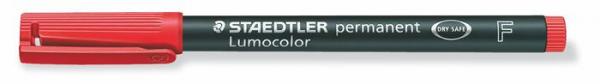 Permanentný popisovač, OHP, 0,6 mm, STAEDTLER "318 F", červený 1