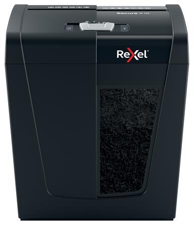Skartovací stroj, konfetti, 10 listov, REXEL, "Secure X10"