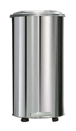 . Odpadkový kôš, pedálový, ohňovzdorný, priemyselný, kovový, 70 l, strieborná
