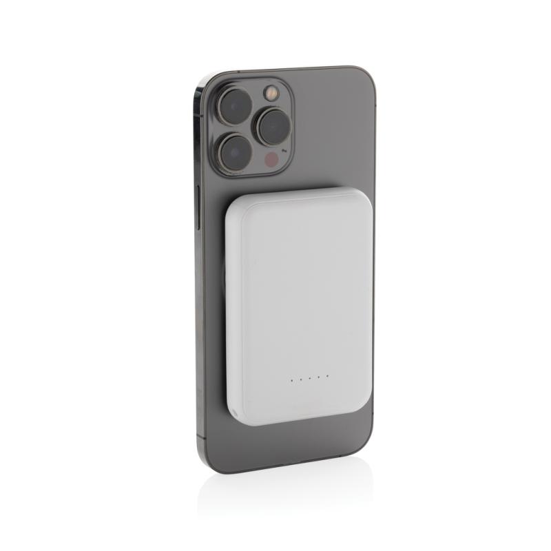 Magnetická powerbanka Stellar 5000mAh 5W z RCS plastu biela 6
