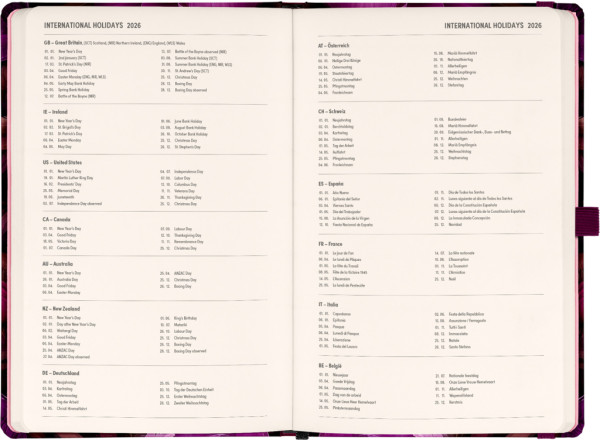 NOTIQUE Planbook diár/notes Fialové kvety 2026, 13 x 21 cm 3