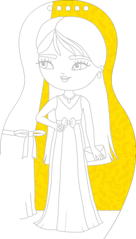 Obliekame maďarské bábiky SÁRA – Maľovanky 6