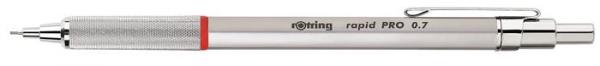 Mechanická ceruzka, 0,7 mm, ROTRING "Rapid Pro", strieborná 1
