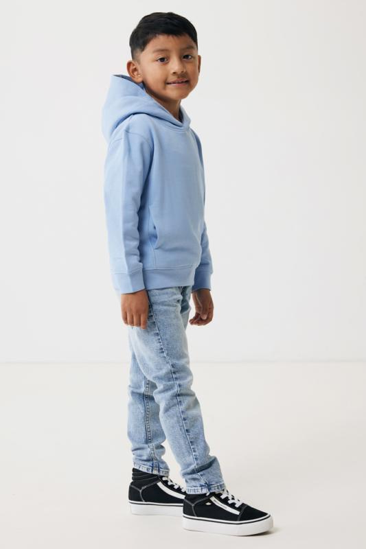 Detská mikina s bočnými vreckami IQONIQ Yengo z rec. bavlny sky blue 5-6r (110-116cm) 12