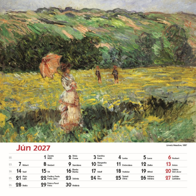 Nástenný kalendár Claude Monet štvorec 2027 7