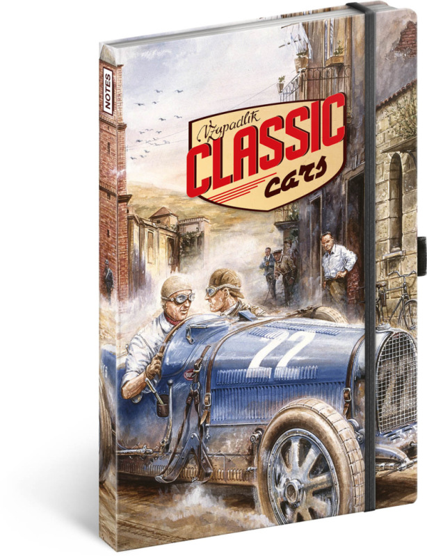 NOTIQUE Notes Václav Zapadlík – Classic Cars, linajkovaný, 13 x 21 cm